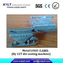 Vestuário Zinc Die Casting Logotipo / Etiqueta